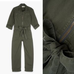 NWT Lucky Brand Cotton Jumpsuit (Olive/Beetle)